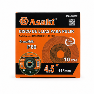 Disco traslapado (flap) rojo 4½" ASAKI